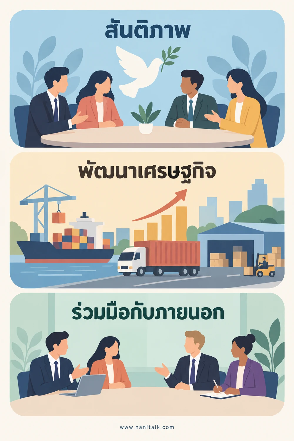เป้าหมายของอาเซียนและความร่วมมือนอกภูมิภาค