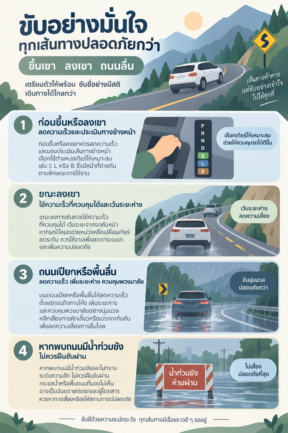 ขึ้นเขา ลงเขา และถนนลื่น