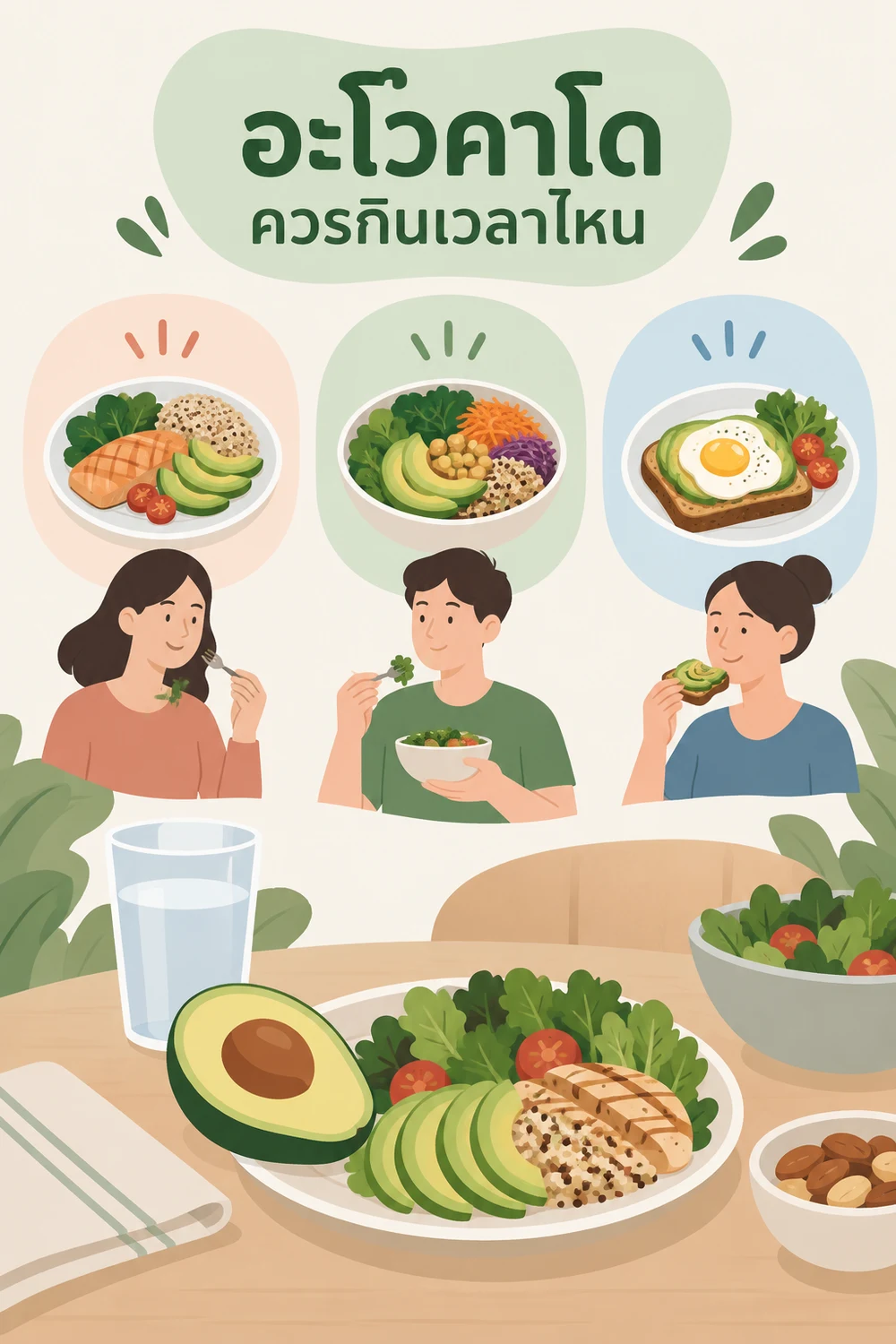 อะโวคาโดควรกินเวลาไหน