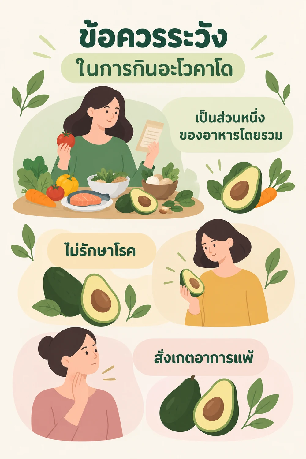 ข้อควรระวังในการกินอะโวคาโด