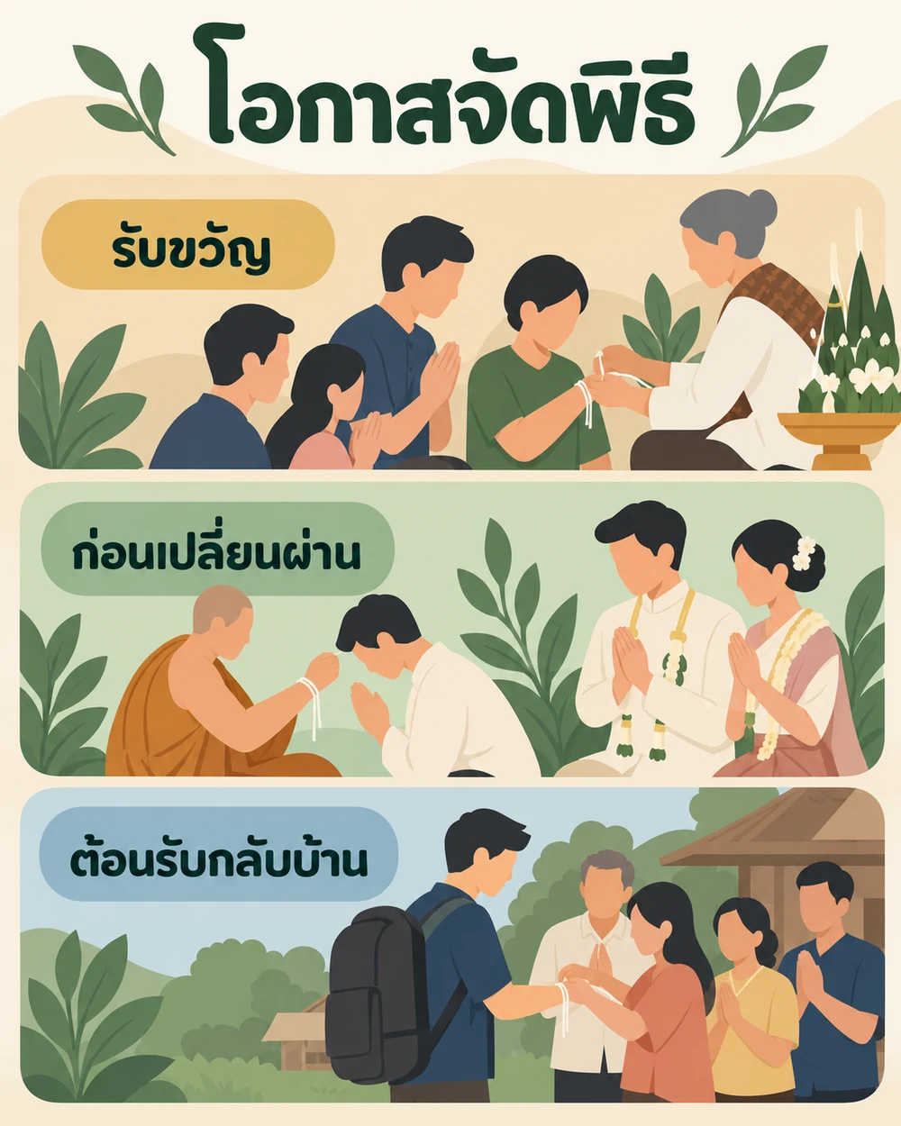 พิธีบายศรีสู่ขวัญจัดในโอกาสใด