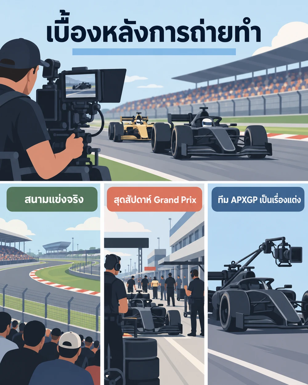 ถ่ายทำกับ Formula 1 อย่างไร