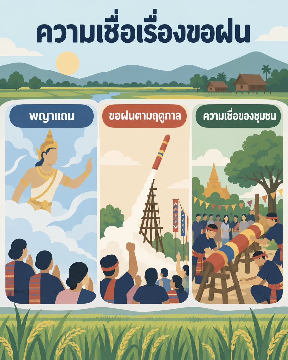 ทำไมจึงมีความเชื่อเรื่องขอฝนและพญาแถน