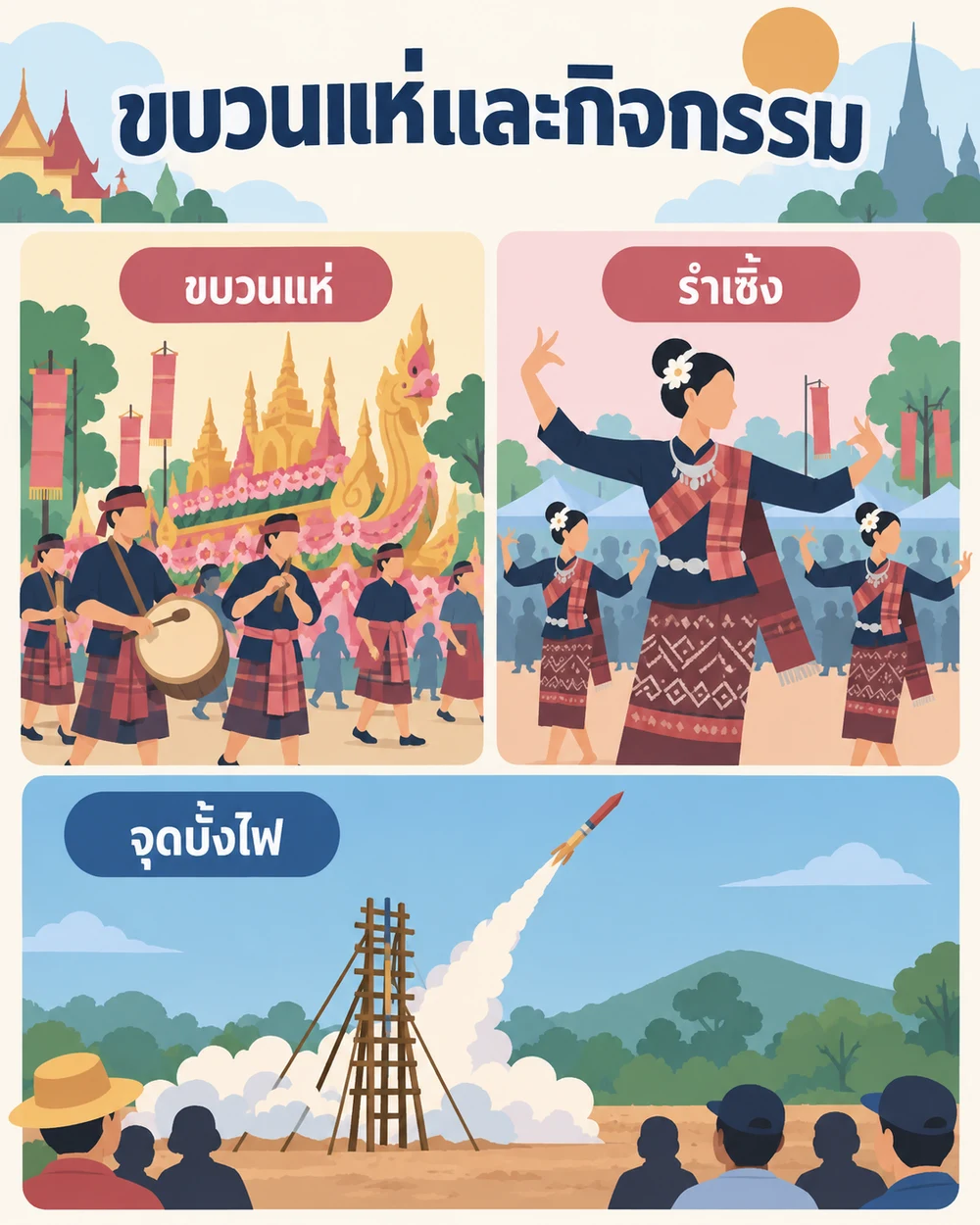 ในงานมีขบวนแห่และกิจกรรมอะไรบ้าง