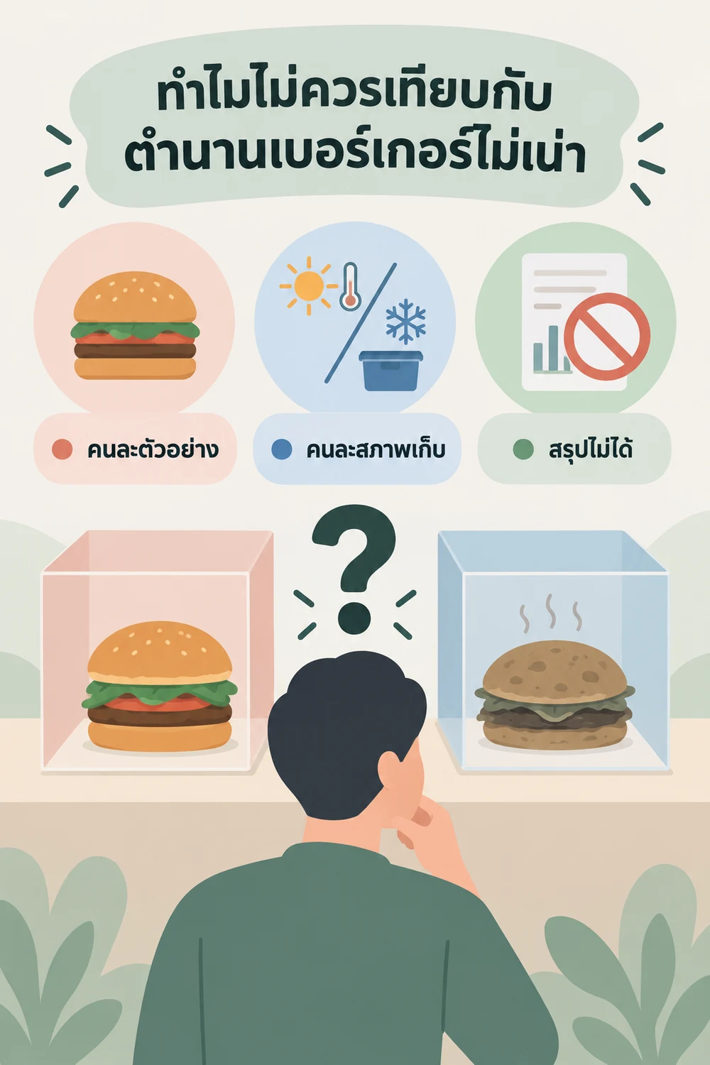 ทำไมไม่ควรเทียบกับตำนานเบอร์เกอร์ไม่เน่า