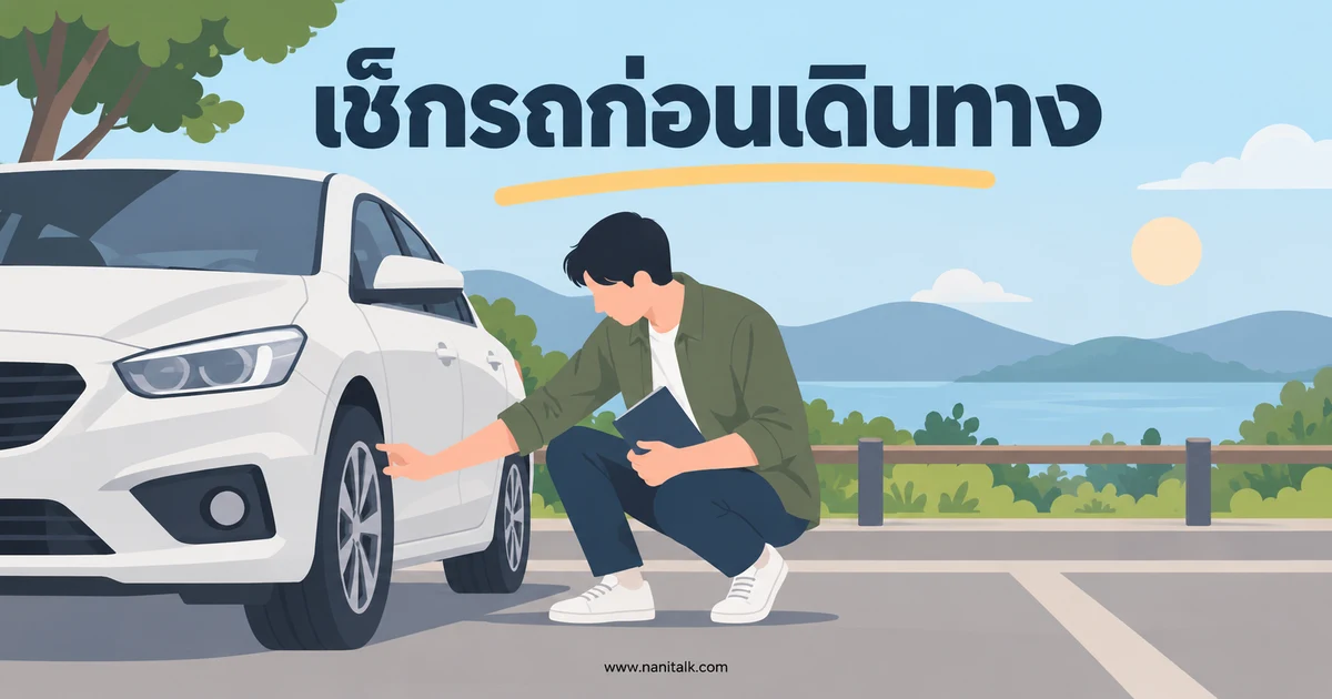 เช็กรถก่อนเดินทางไกล ดูอะไรบ้างให้ปลอดภัย