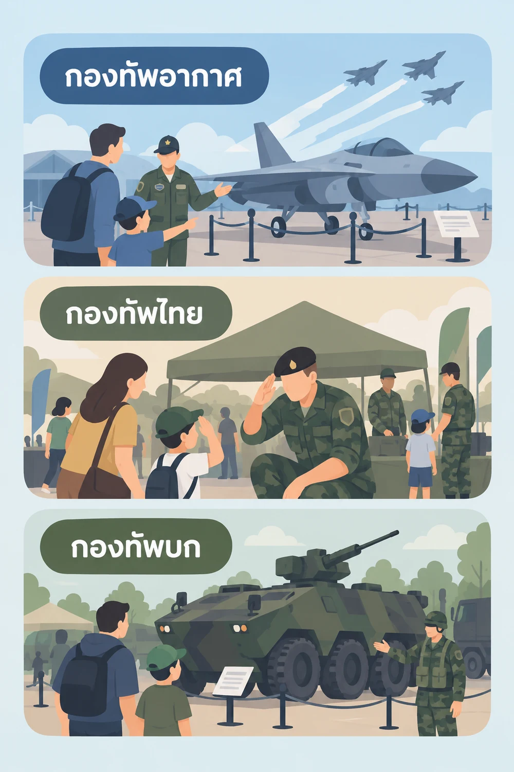 กองทัพทั้งสามแห่งในรายการปี 2563