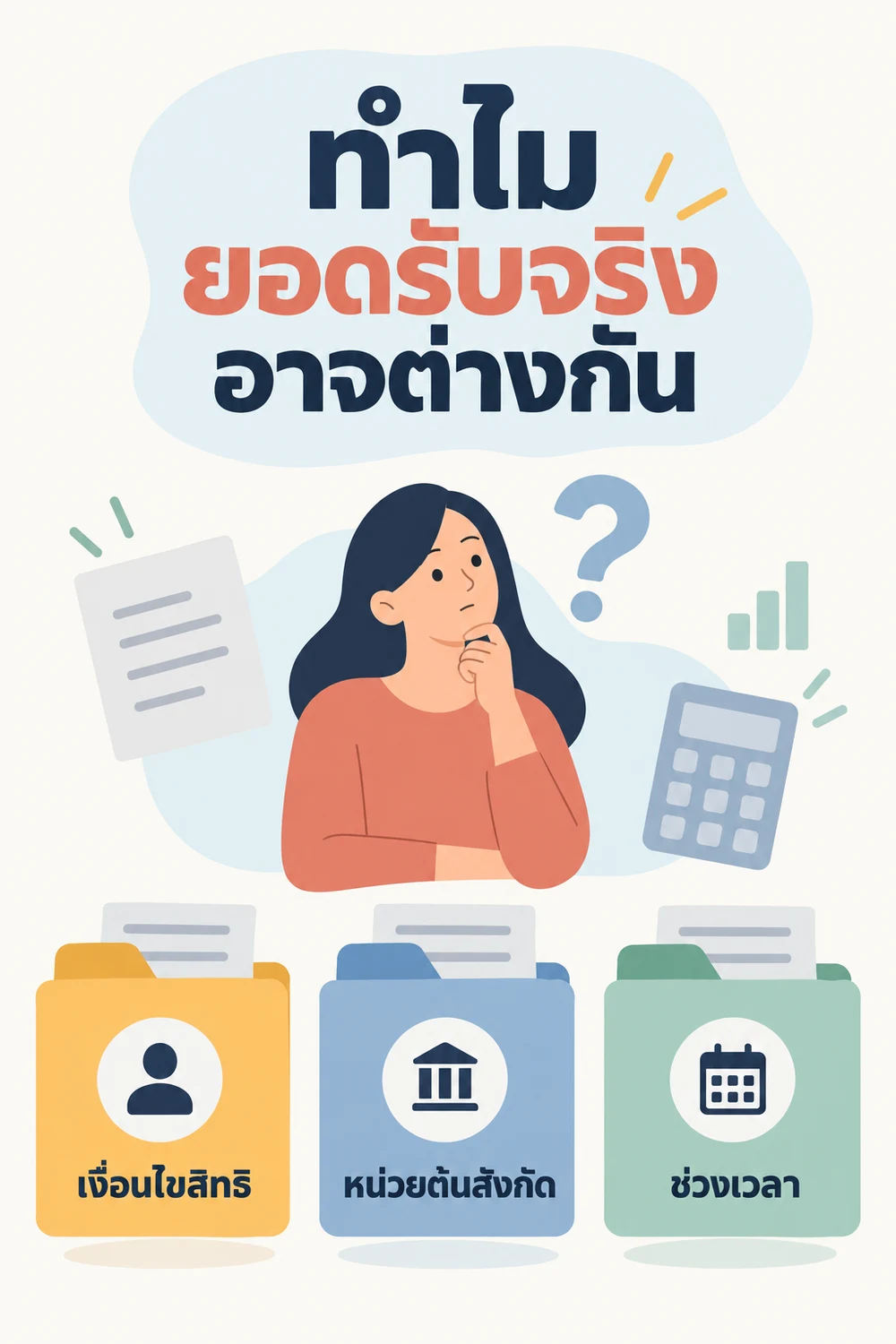 ทำไมยอดรับจริงอาจต่างกัน
