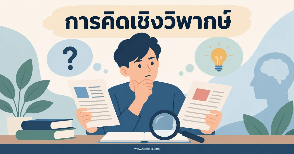 การคิดเชิงวิพากษ์คืออะไร? ฝึกตั้งคำถามและประเมินหลักฐาน