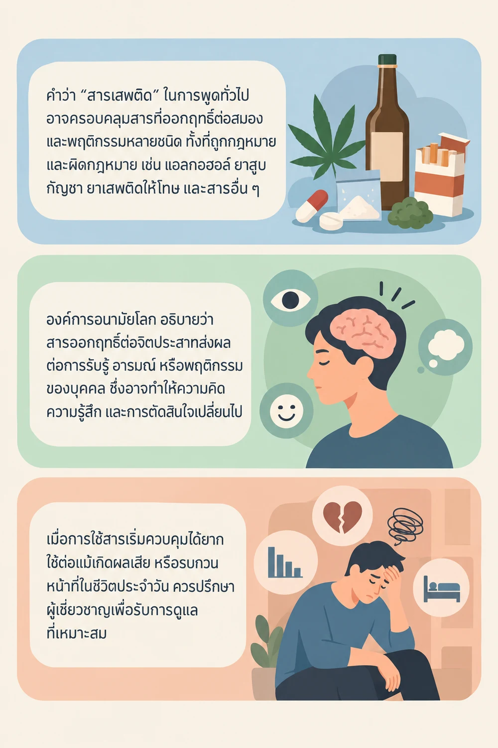 สารเสพติดหมายถึงอะไร และต่างจากการใช้สารอย่างไร
