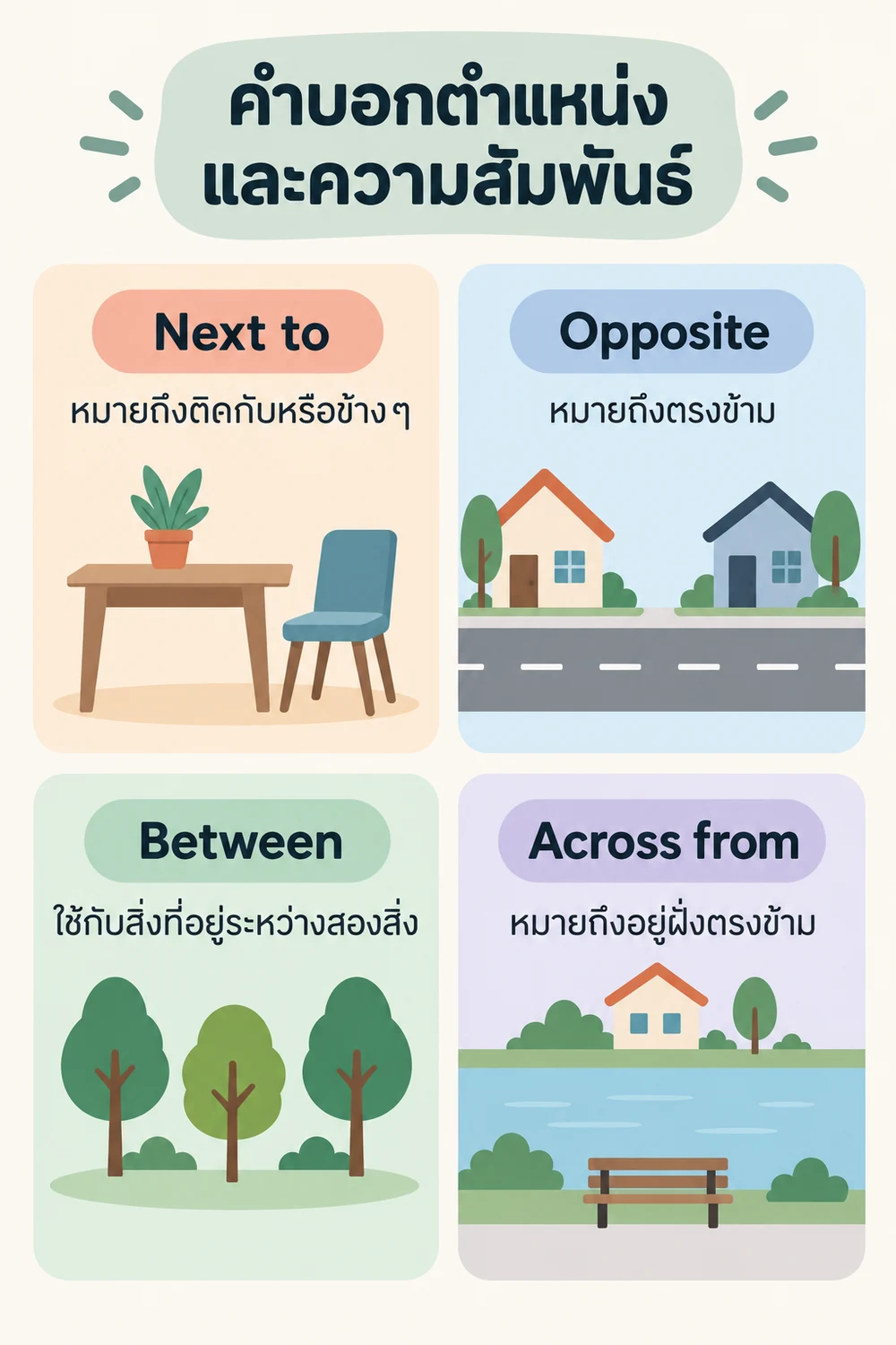 คำบอกตำแหน่งและความสัมพันธ์