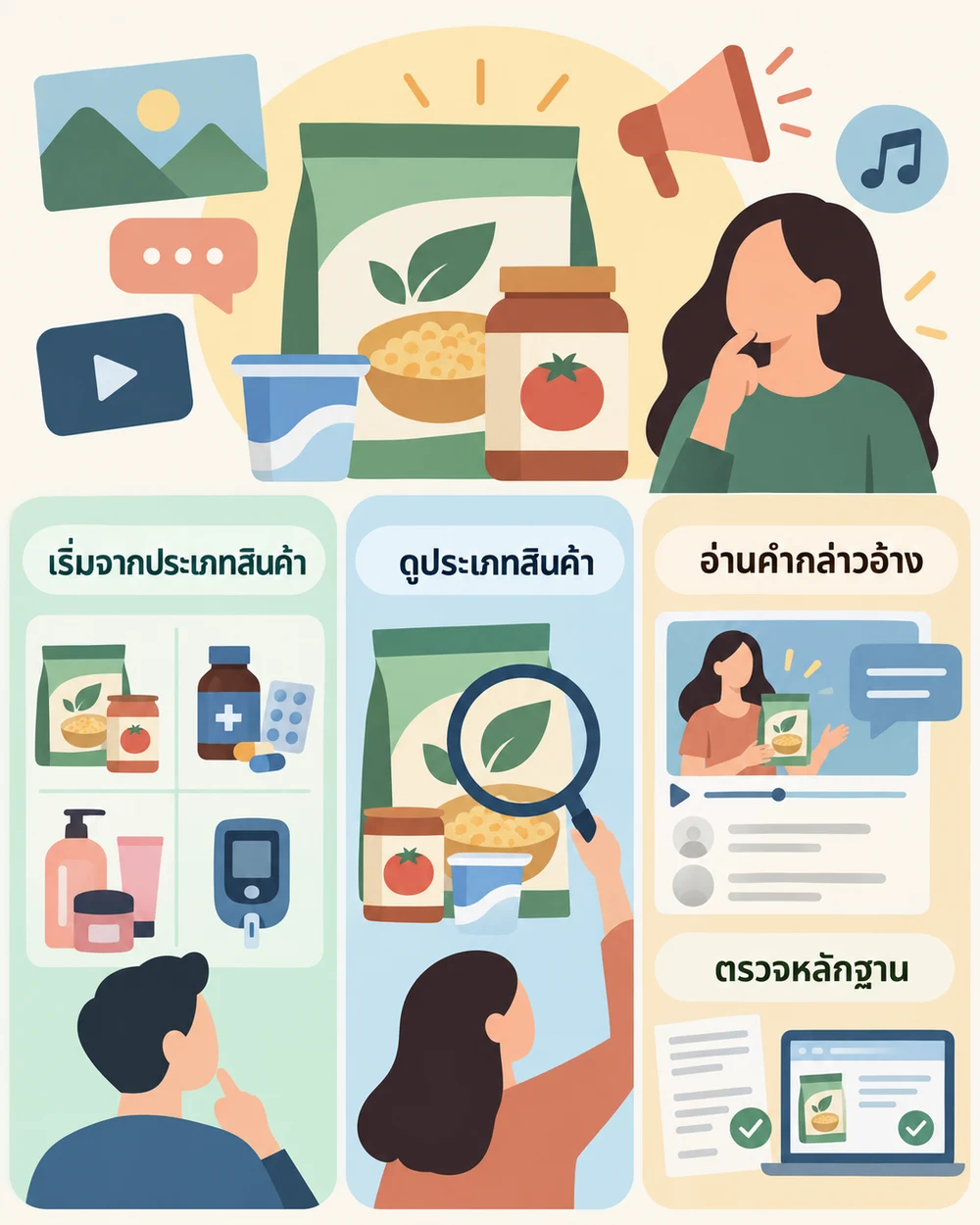 แยกโฆษณาอาหารจากข้อมูลบนฉลากก่อน