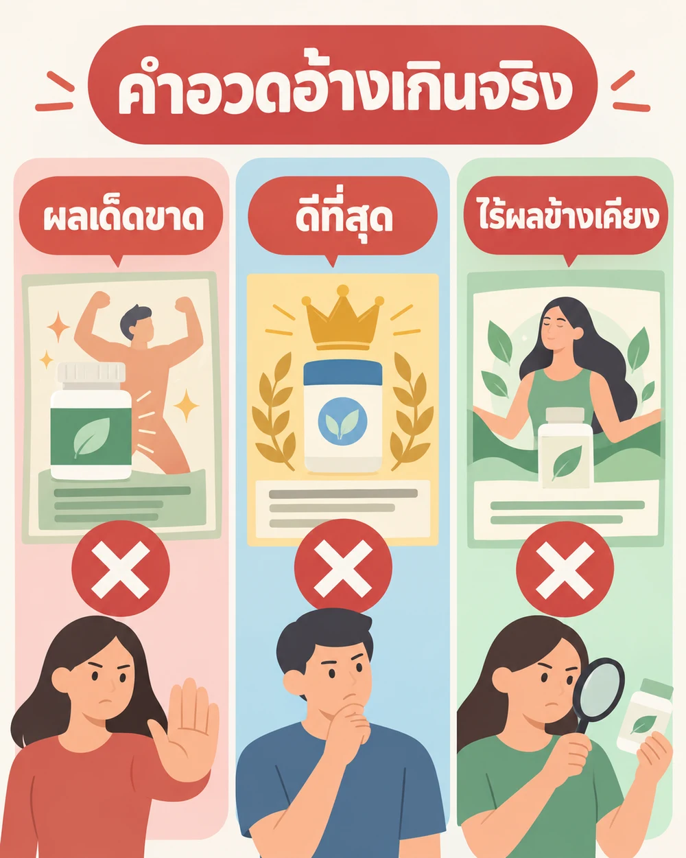 คำอวดอ้างผลเด็ดขาดและคำยกย่องเกินจริง