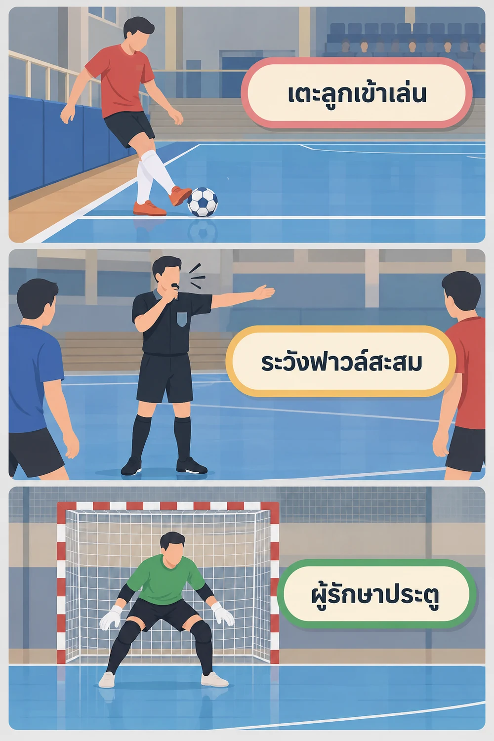 ลูกออกข้าง ฟาวล์สะสม และผู้รักษาประตูต้องรู้อะไร
