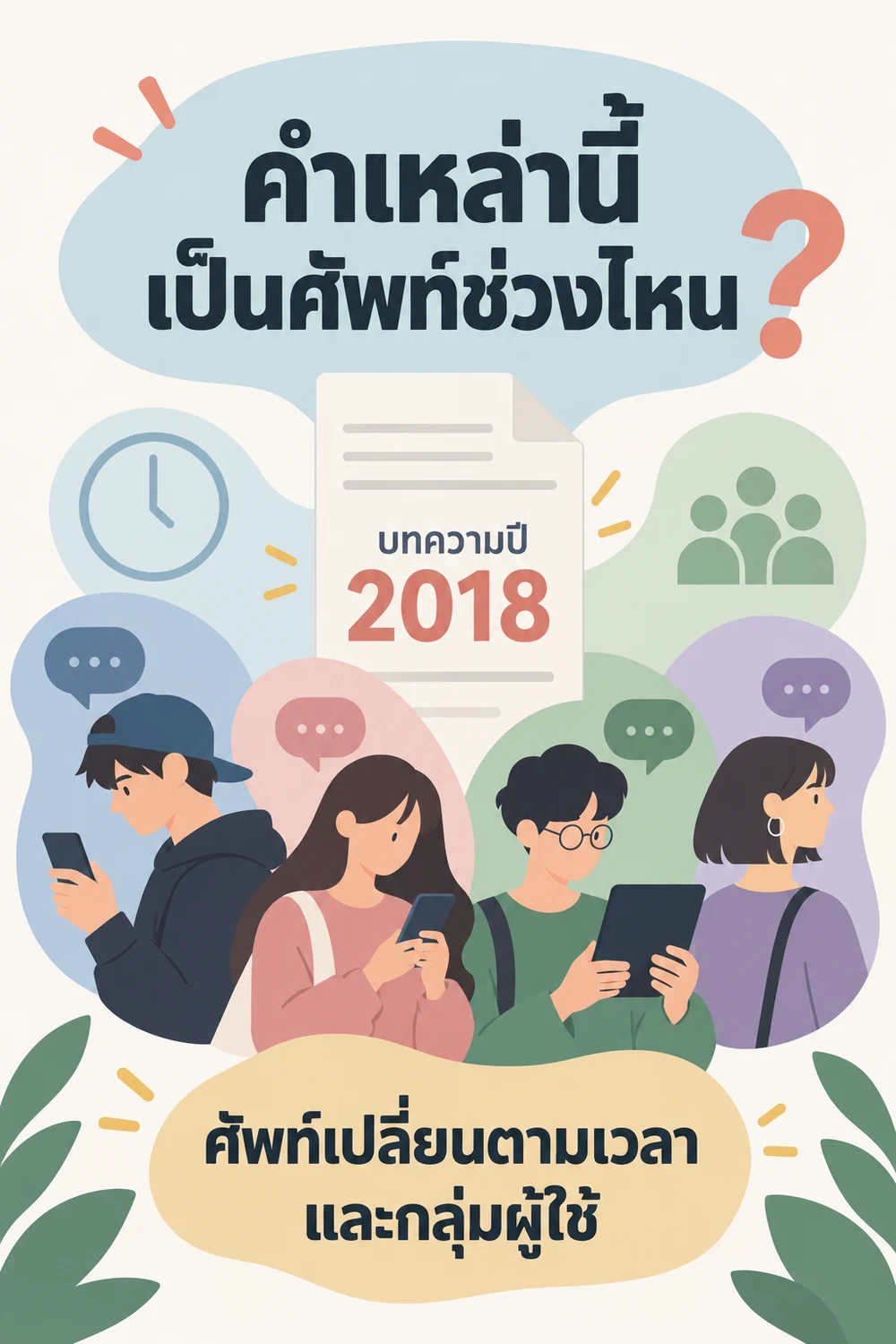 คำเหล่านี้เป็นศัพท์ช่วงไหน