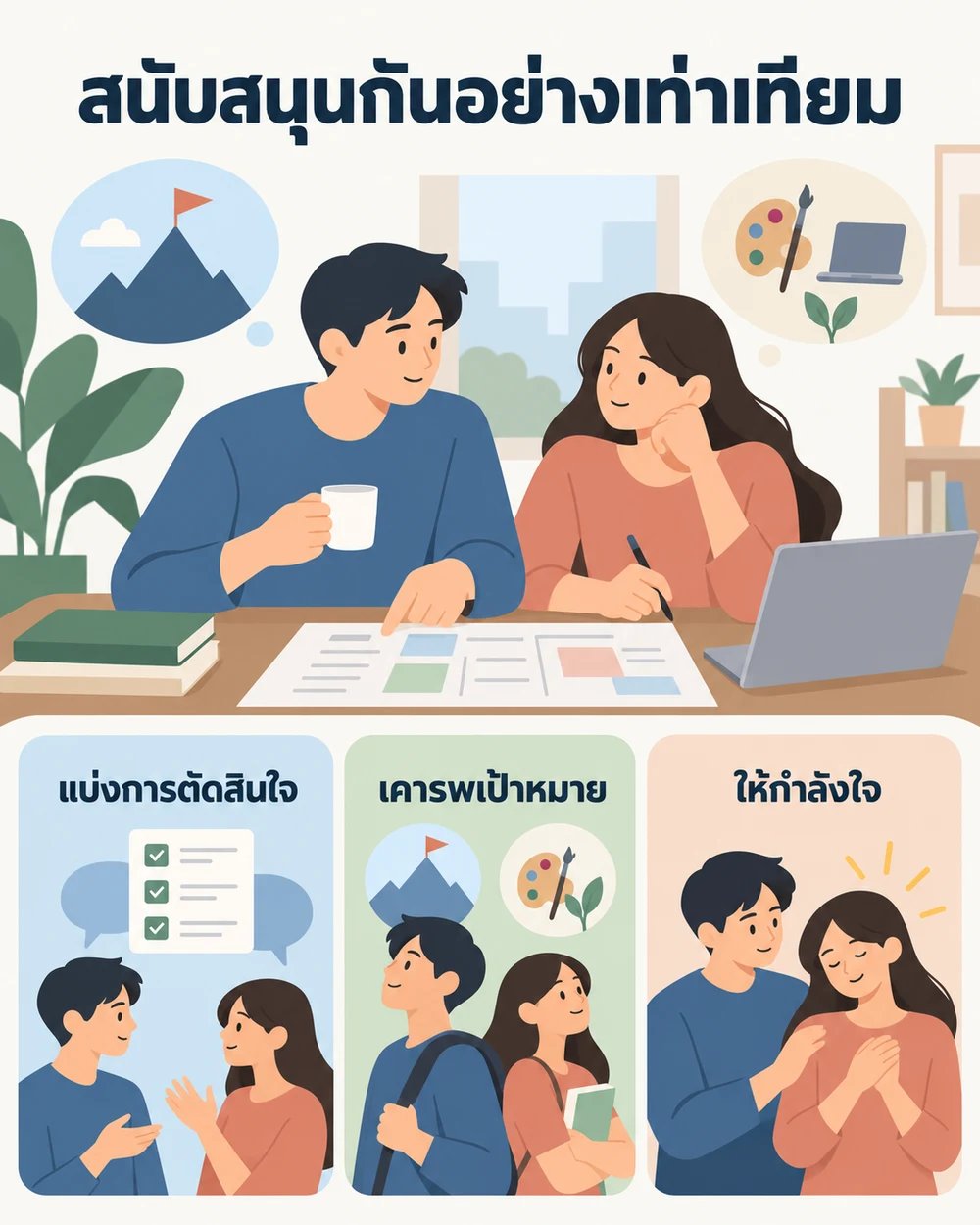 การสนับสนุนกันอย่างเท่าเทียมเป็นแบบไหน