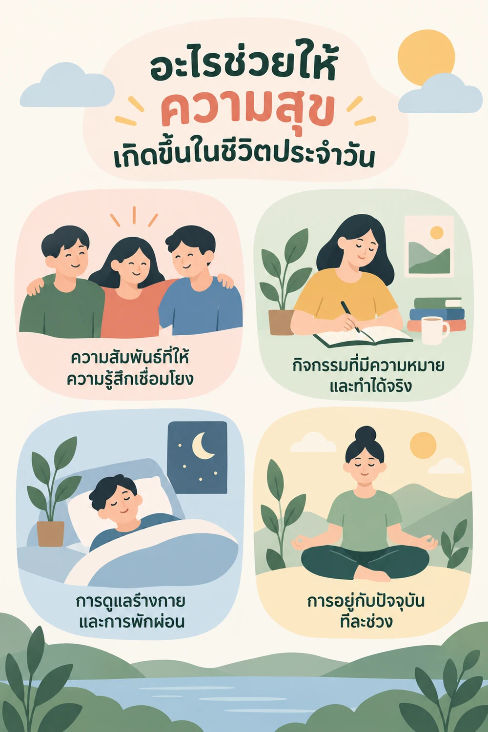 อะไรช่วยให้ความสุขเกิดขึ้นในชีวิตประจำวัน
