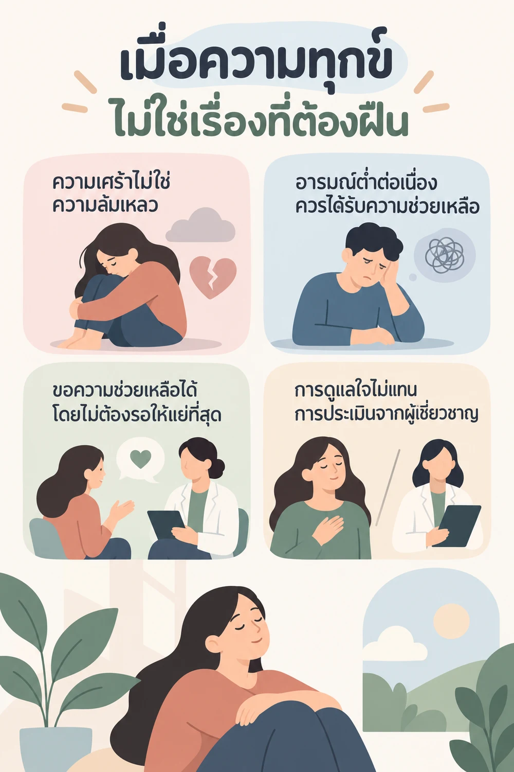 เมื่อความทุกข์ไม่ใช่เรื่องที่ต้องฝืน