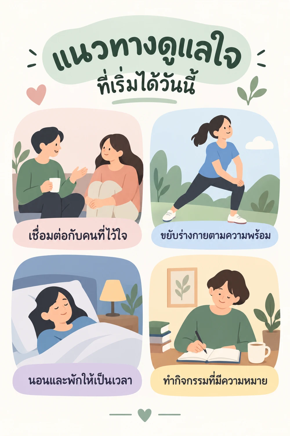 แนวทางดูแลใจที่เริ่มได้วันนี้