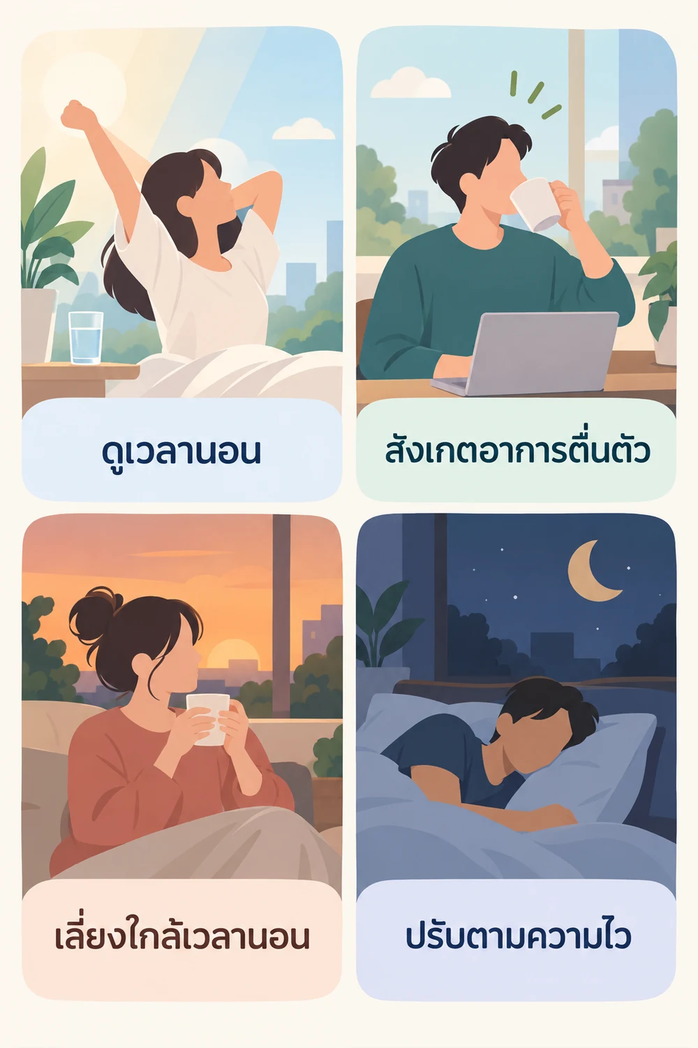 ปรับเวลาดื่มตามเวลานอนของตัวเอง
