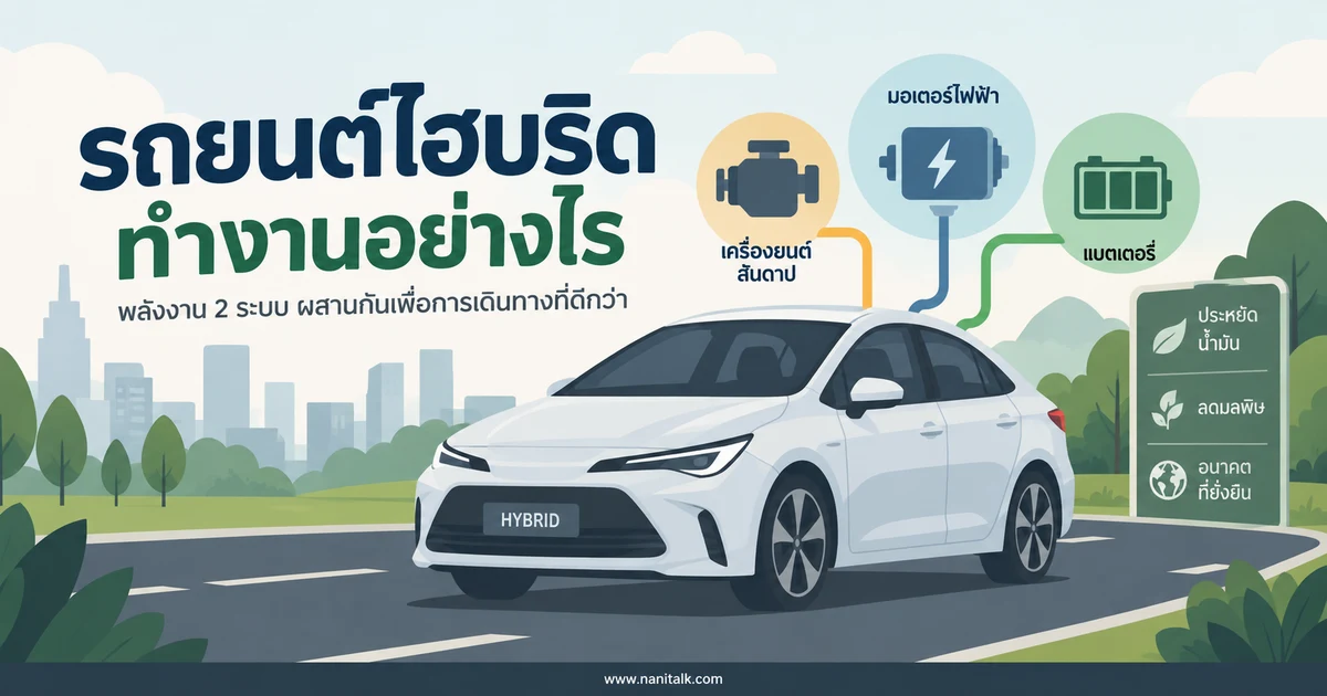 รถยนต์ไฮบริดทำงานอย่างไร แยก HEV กับ PHEV พร้อมข้อควรรู้