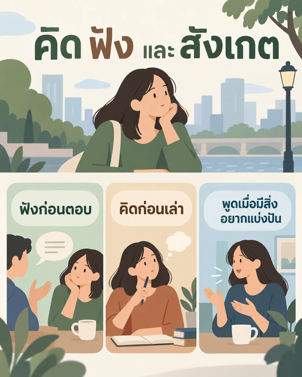 แคปชั่นอินโทรเวิร์ทสายคิด ฟัง และสังเกต