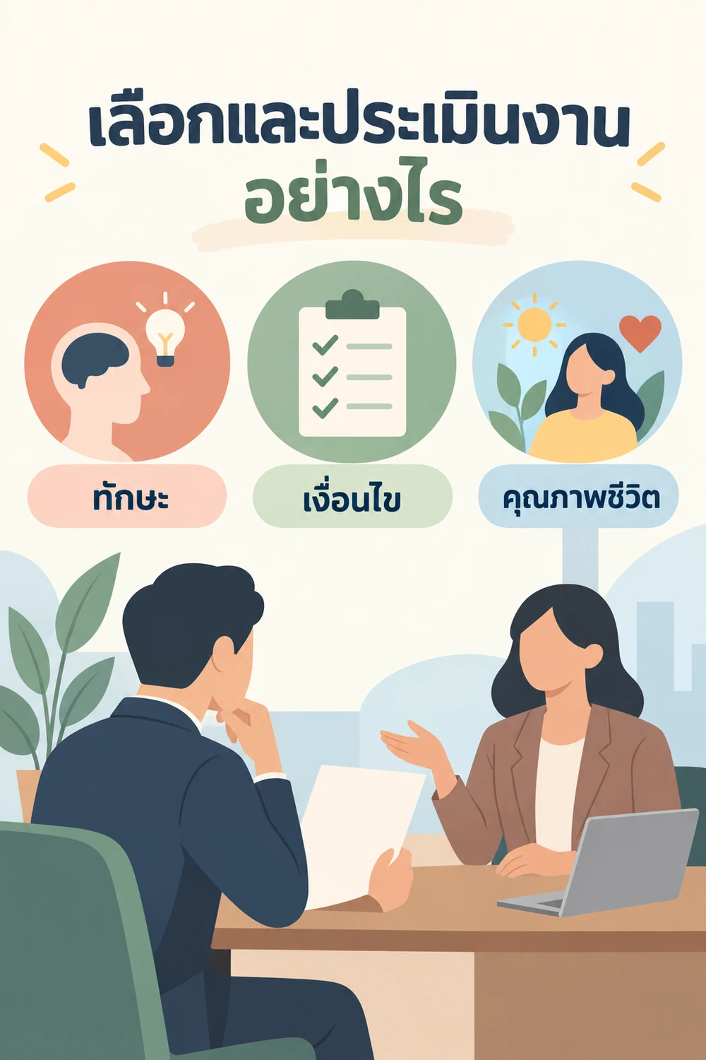 เลือกและประเมินงานอย่างไร