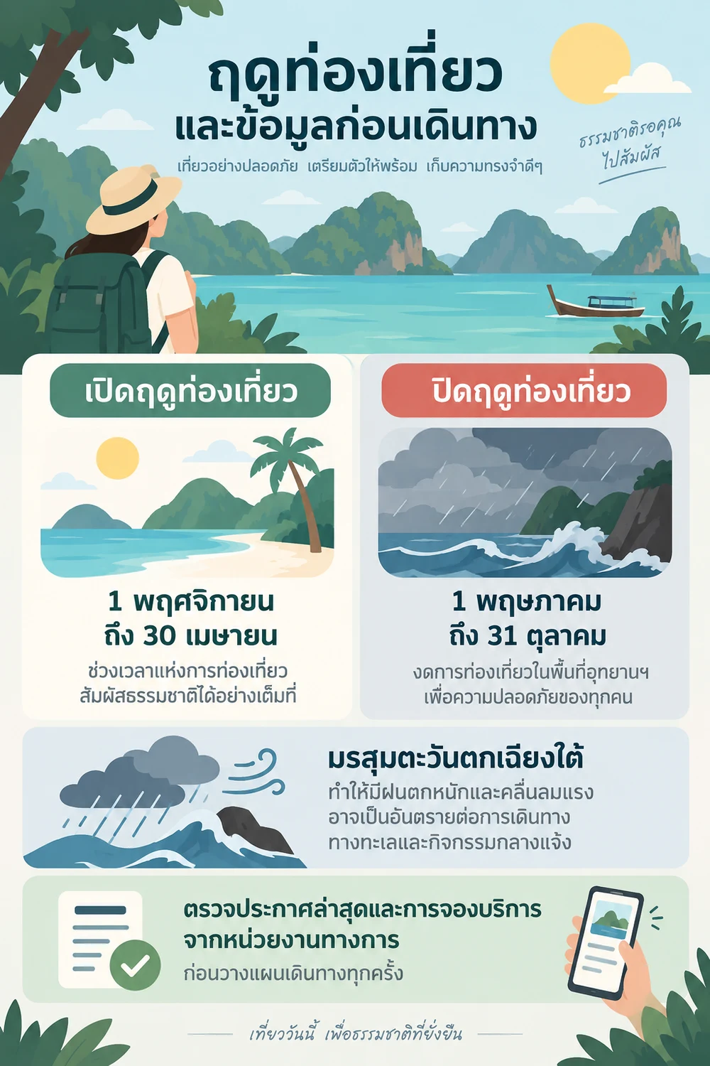 ฤดูท่องเที่ยวและข้อมูลก่อนเดินทาง