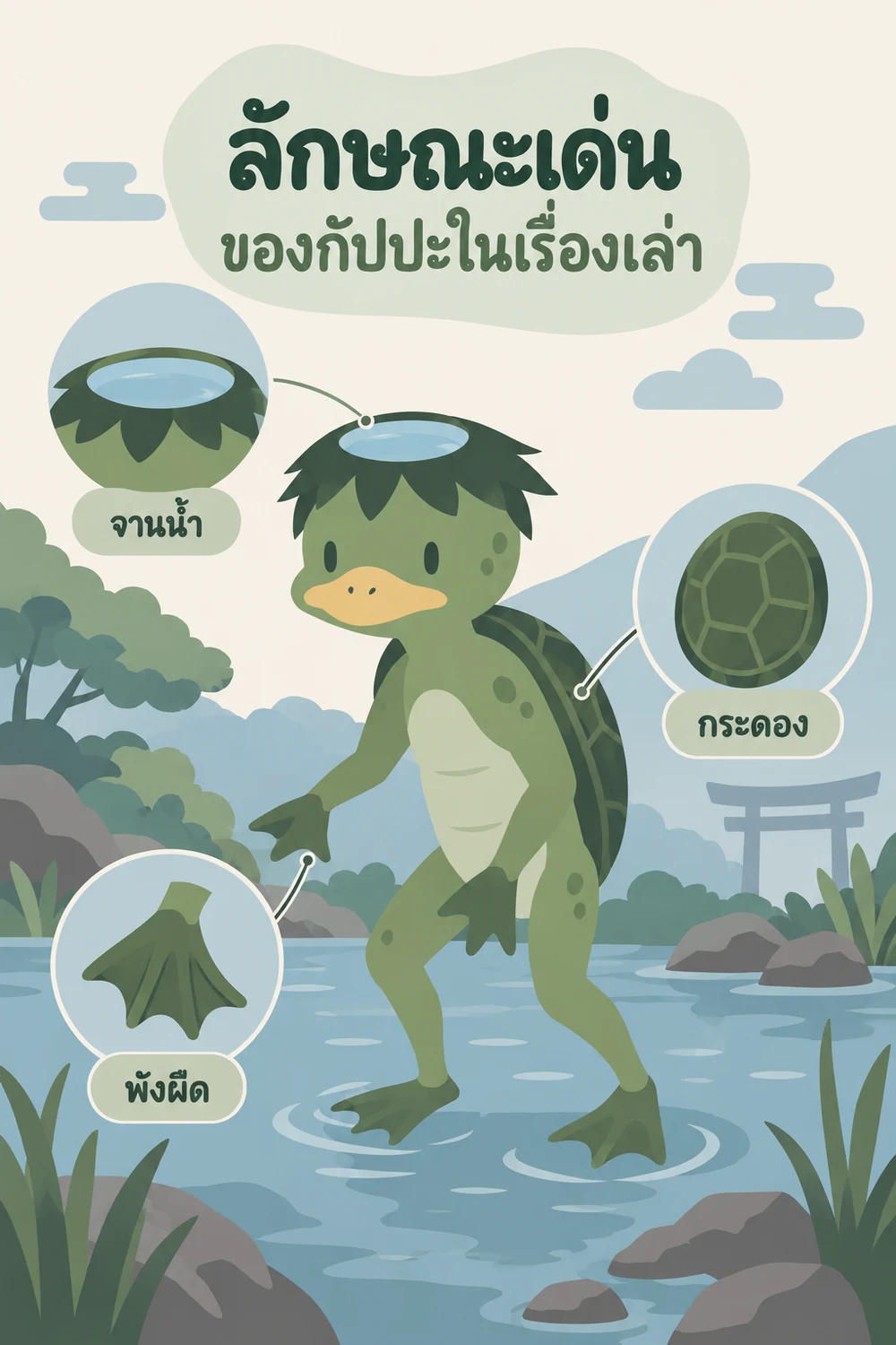 ลักษณะเด่นของกัปปะในเรื่องเล่า