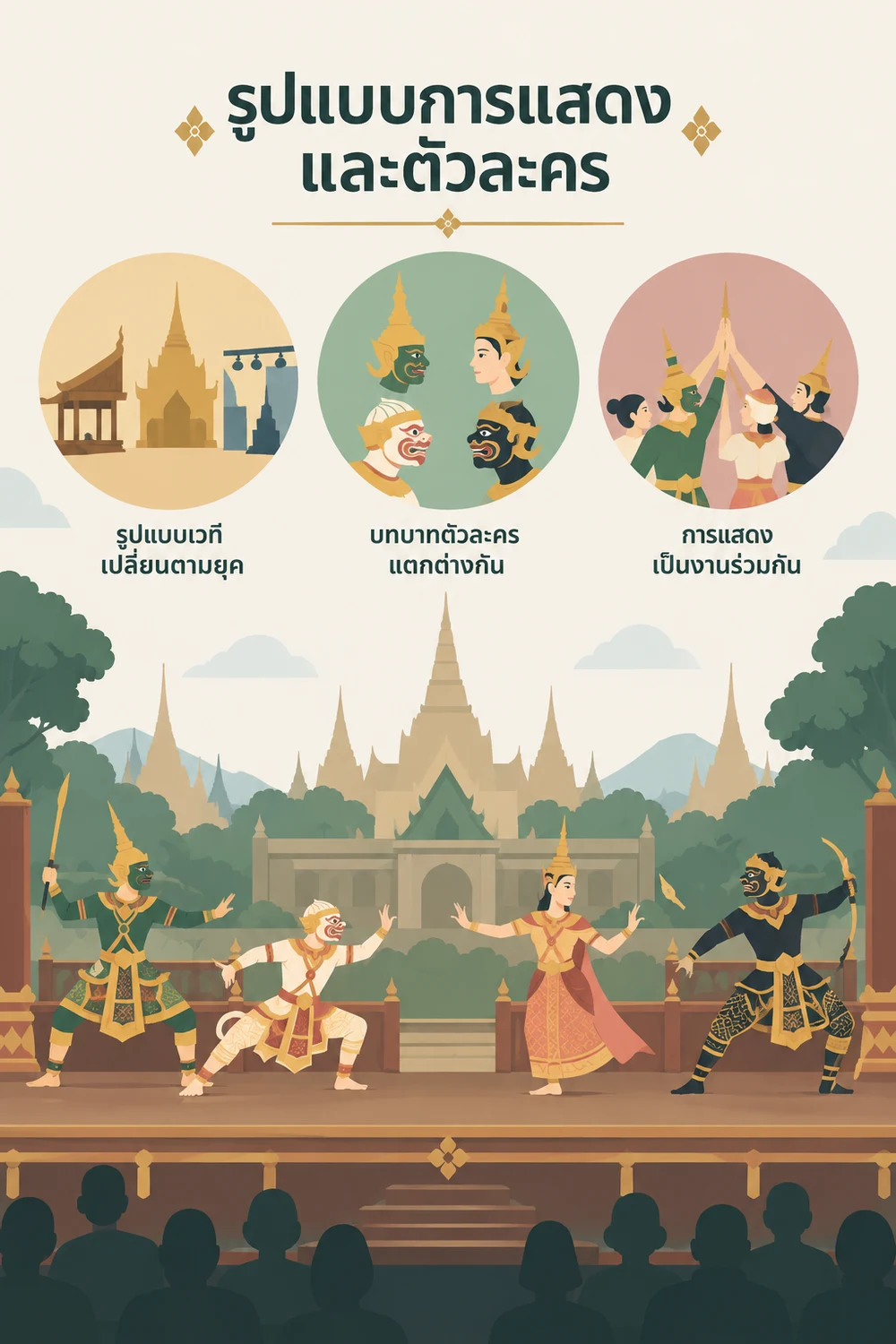 รูปแบบการแสดงและตัวละคร