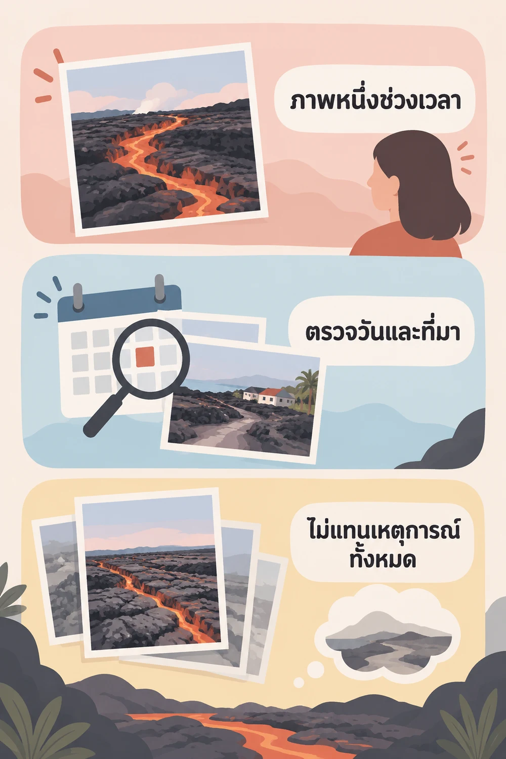 ภาพช่วงต้นการปะทุบอกอะไรได้บ้าง