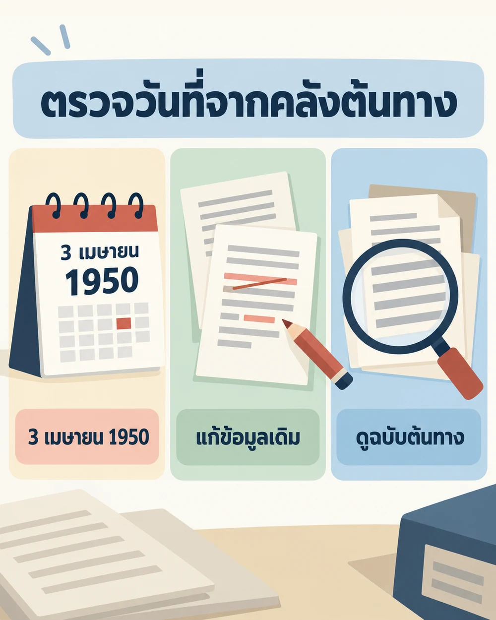 ทำไมวันที่ในบทความเก่าจึงต้องตรวจซ้ำ