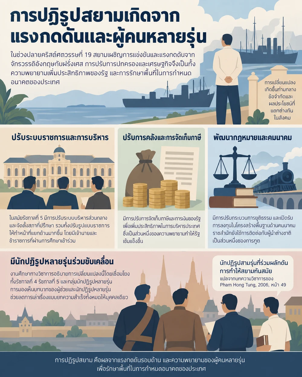 การปฏิรูปสยามเกิดจากแรงกดดันและผู้คนหลายรุ่น