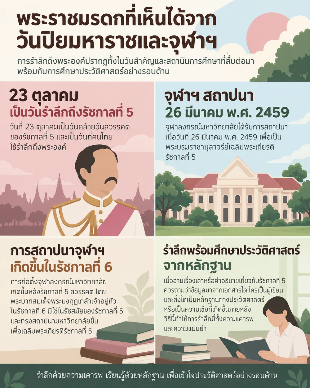 พระราชมรดกที่เห็นได้จากวันปิยมหาราชและจุฬาฯ
