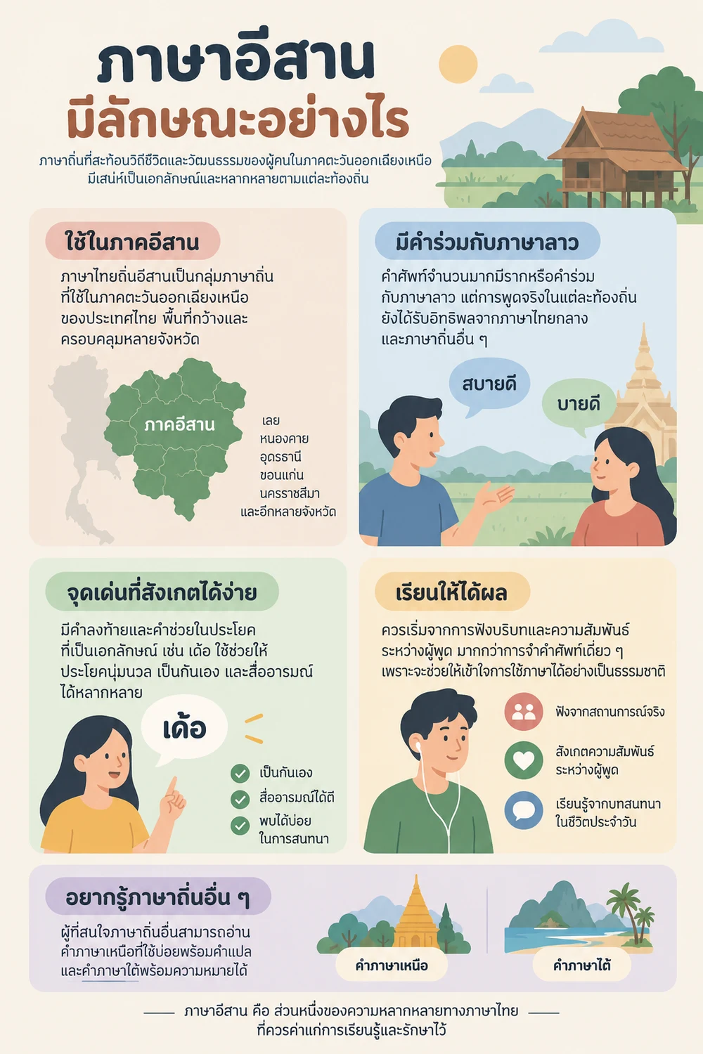 ภาษาอีสานมีลักษณะอย่างไร