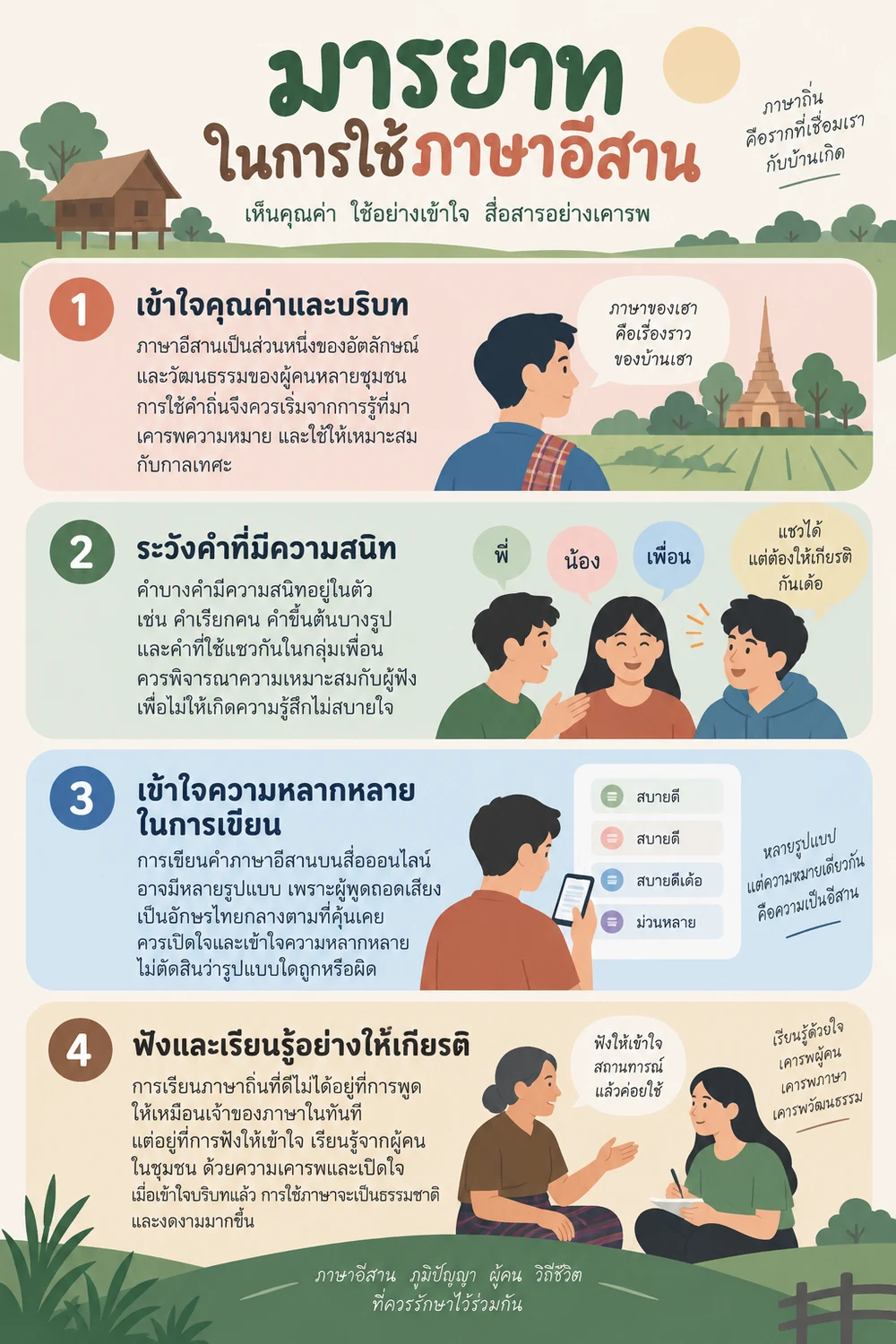 มารยาทในการใช้ภาษาอีสาน