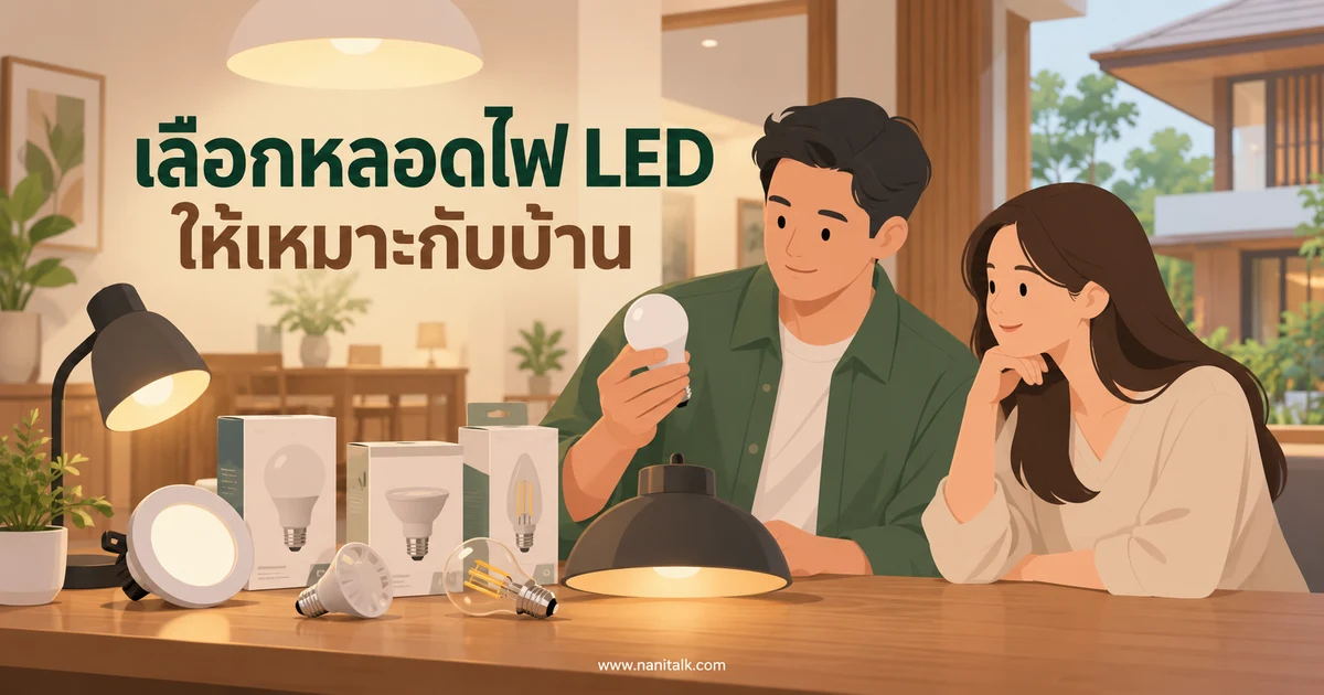หลอดไฟ LED คืออะไร วิธีเลือกให้สว่างเหมาะและใช้ไฟคุ้มค่า
