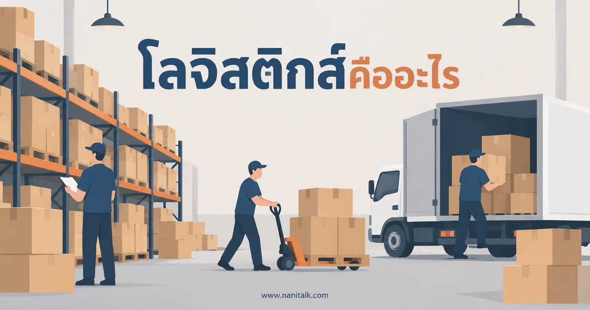 โลจิสติกส์คืออะไร? เข้าใจการขนส่ง คลังสินค้า และการส่งมอบ
