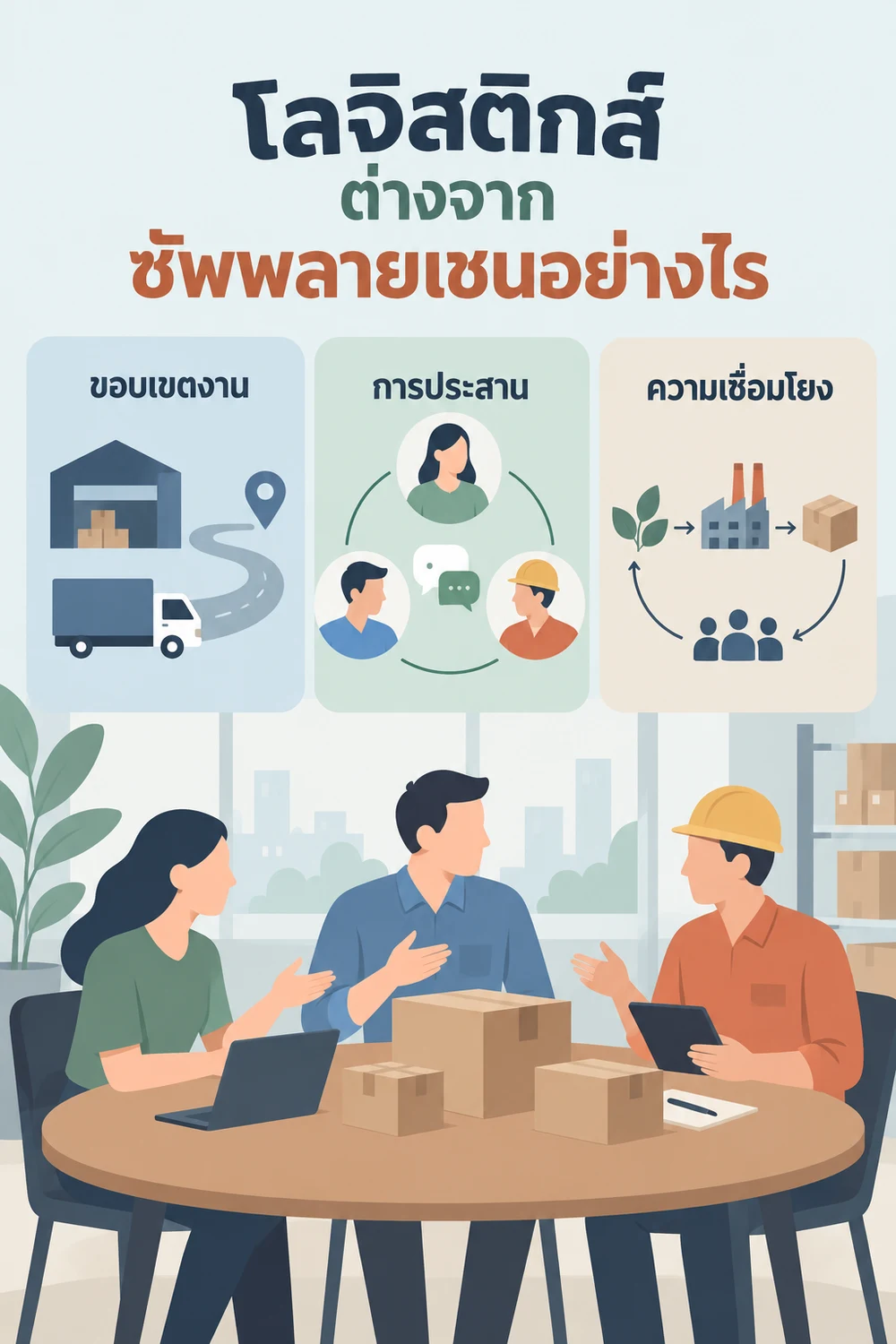 โลจิสติกส์ต่างจากซัพพลายเชนอย่างไร