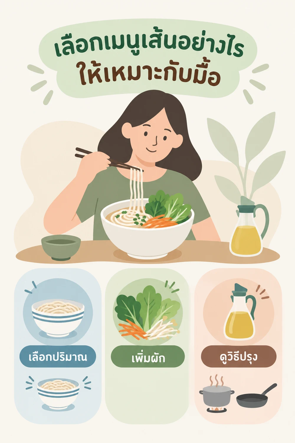 เลือกเมนูเส้นอย่างไรให้เหมาะกับมื้อ