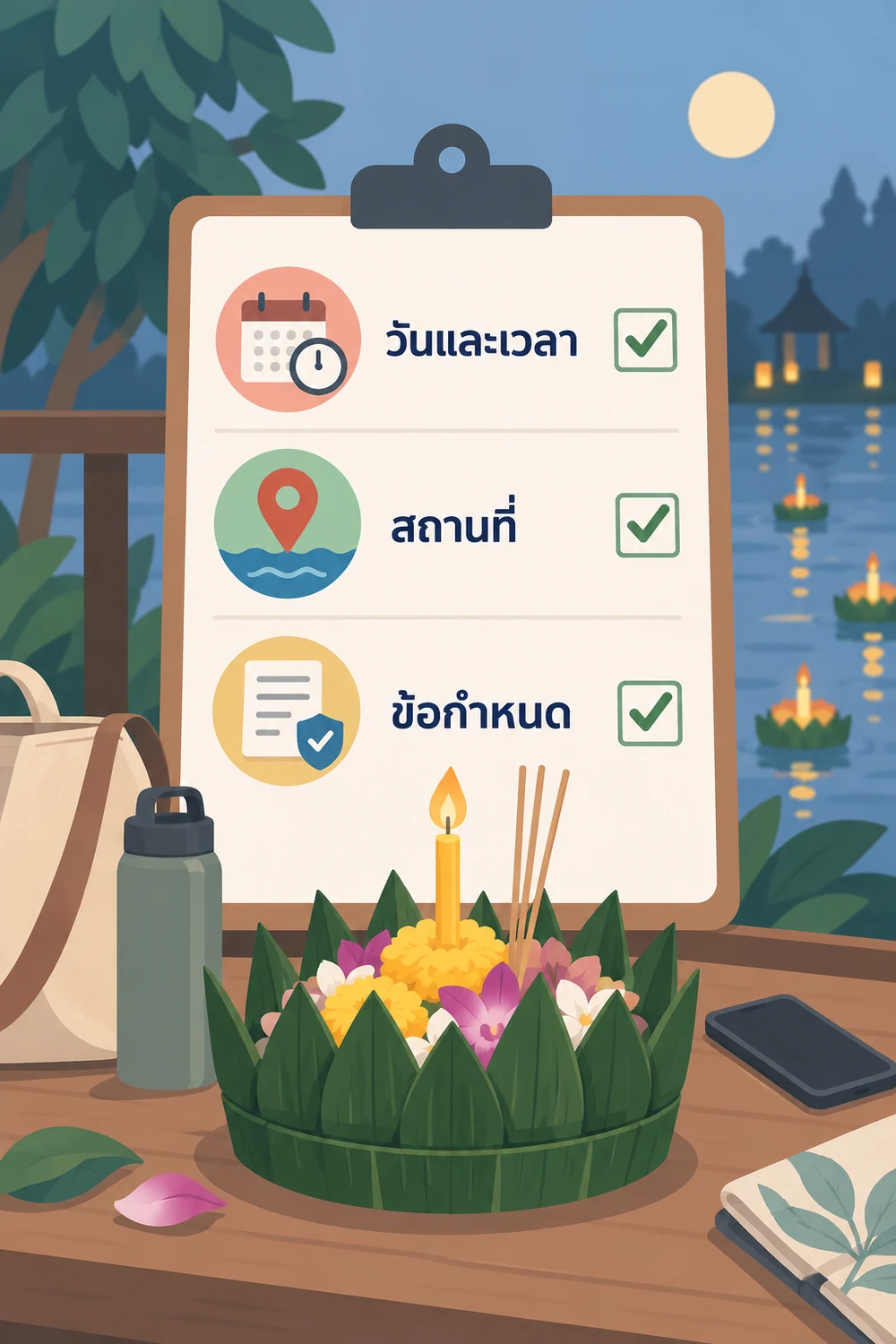 ก่อนออกไปลอยกระทงควรตรวจอะไร
