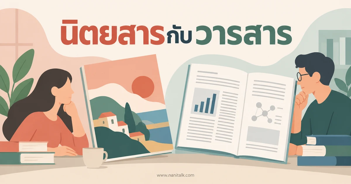 นิตยสารกับวารสารต่างกันอย่างไร? ดูผู้อ่าน เนื้อหา และการตรวจบทความ