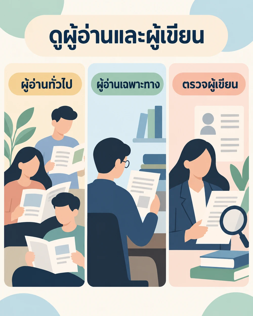 ผู้อ่านและผู้เขียนต่างกันอย่างไร