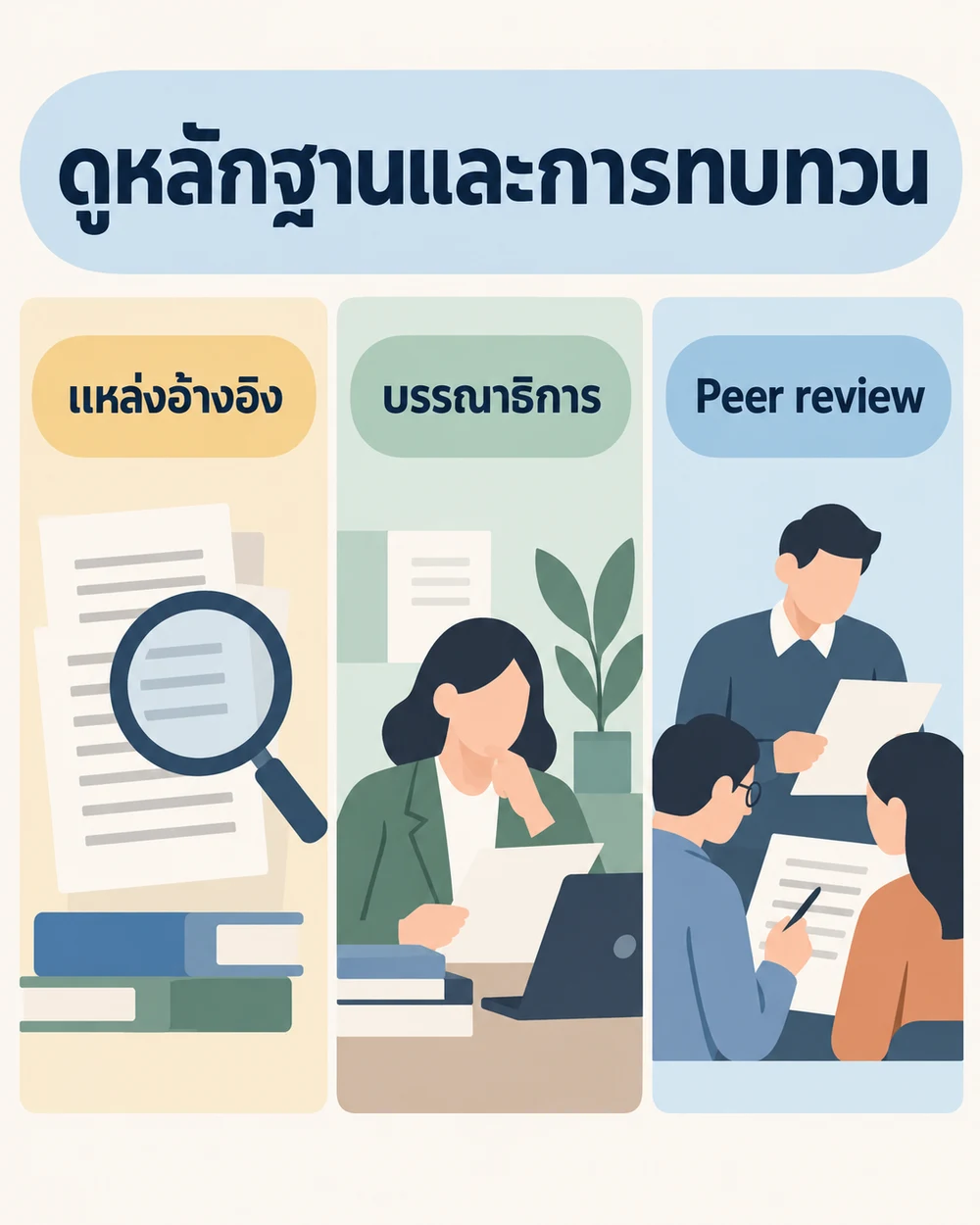 แหล่งอ้างอิงกับ peer review ดูอย่างไร