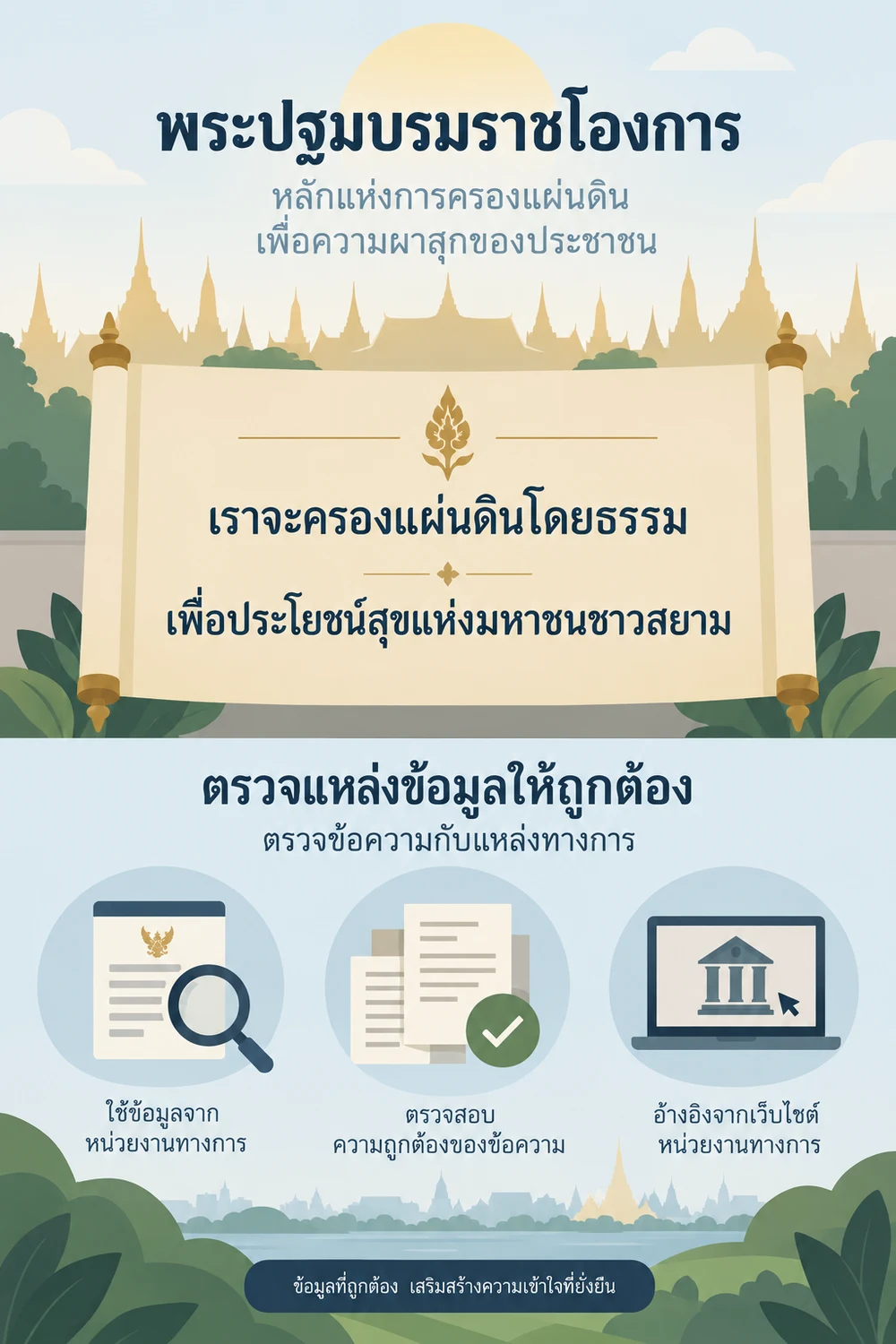 พระปฐมบรมราชโองการและการตรวจแหล่งข้อมูล