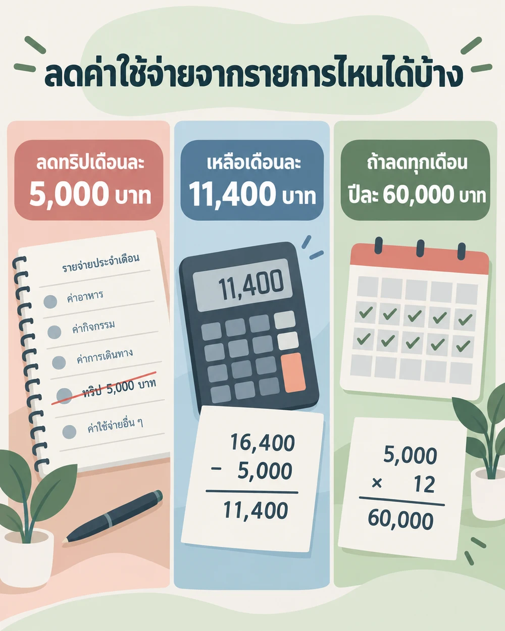 ลดค่าใช้จ่ายจากรายการไหนได้บ้าง