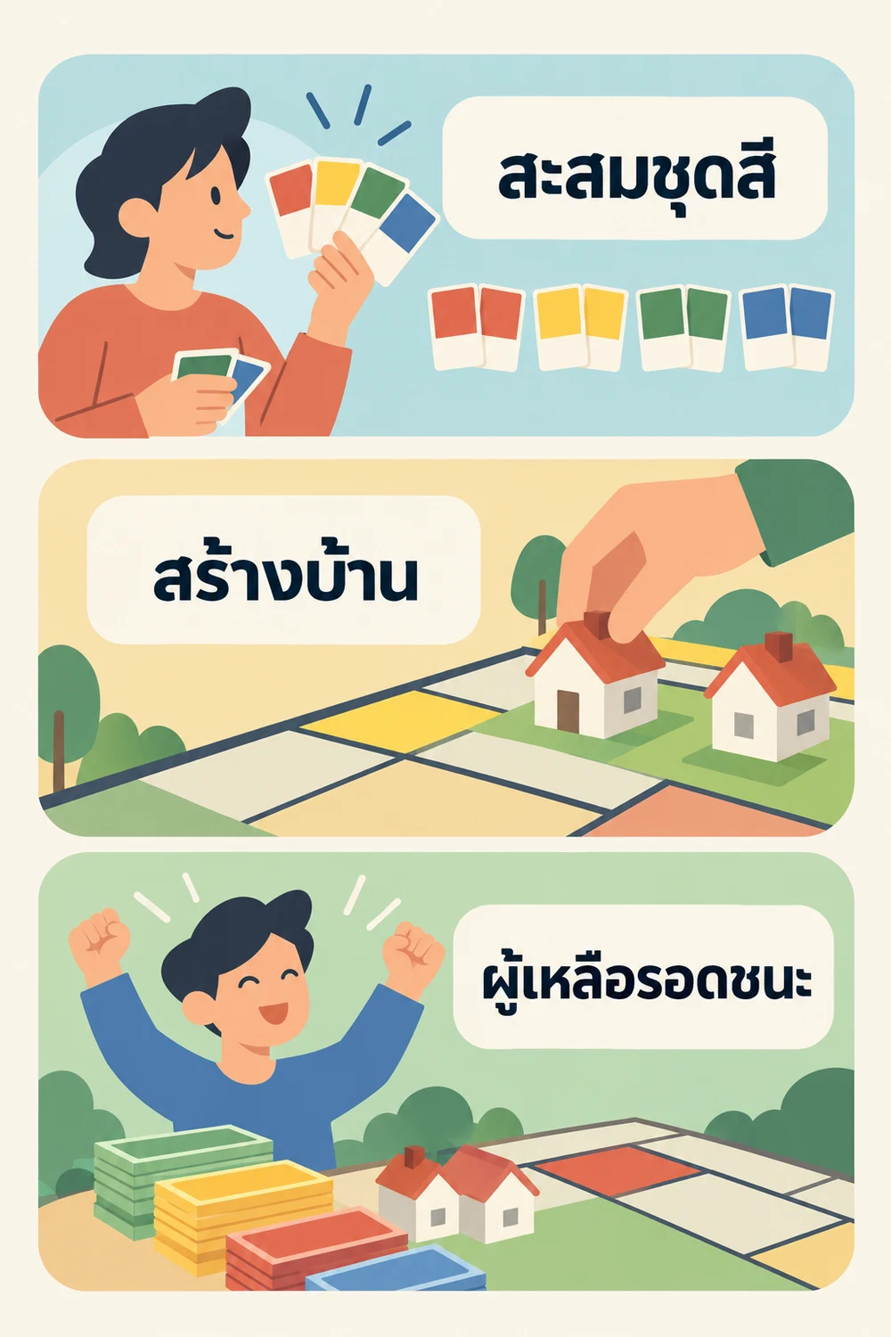 สร้างบ้าน คุก และเงื่อนไขชนะ