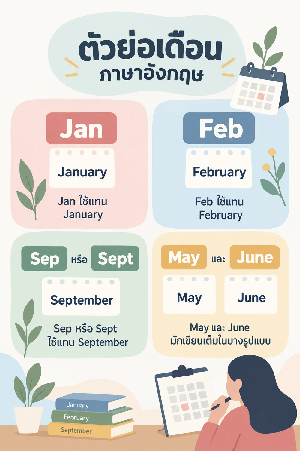 ตัวย่อเดือนภาษาอังกฤษ