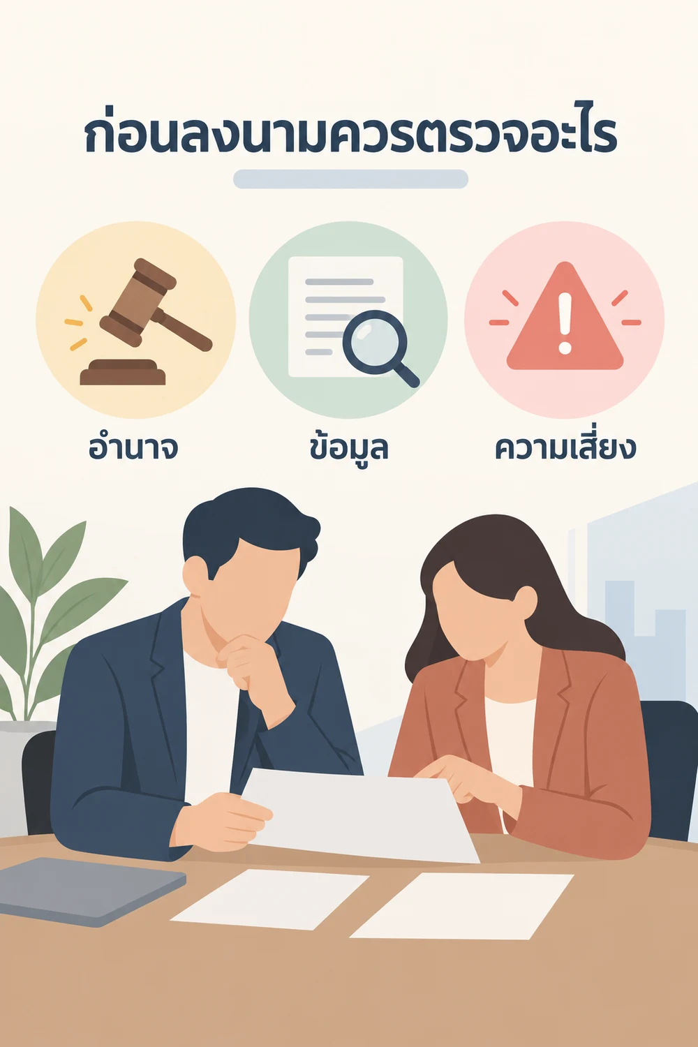 ก่อนลงนามควรตรวจอะไร