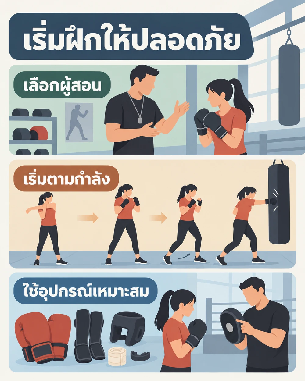 ถ้าอยากเริ่มฝึกมวยไทยควรทำอย่างไร
